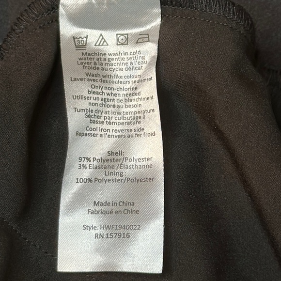 H by Halston Black Tuxedo Style Long Sleeve Jumpsuit Size Small - Picture 9 of 15